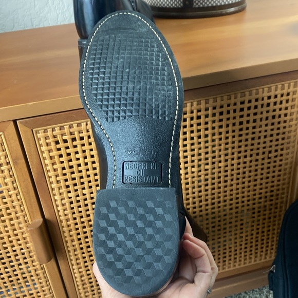 Mens ACME Black Leather Cowboy Work Boots Oil Resistant 10.5 - Picture 7 of 10